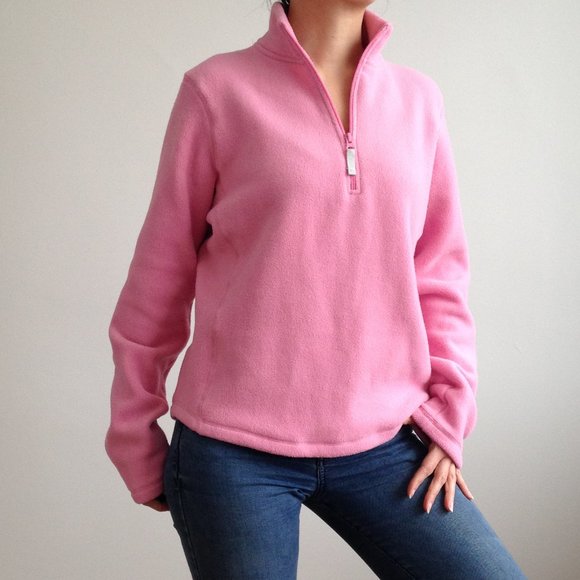 Gap - Bubblegum Pink Quarter Zip Fleece Pullover - Picture 2 of 10